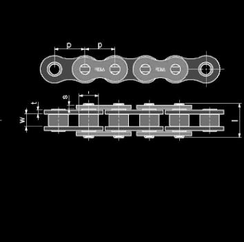 Preview: REGINA Z-RING KETTE 520 BLACK-DUAL 116