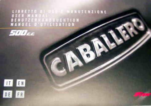 BEDIENUNGSANLEITUNG CABALLERO 500
