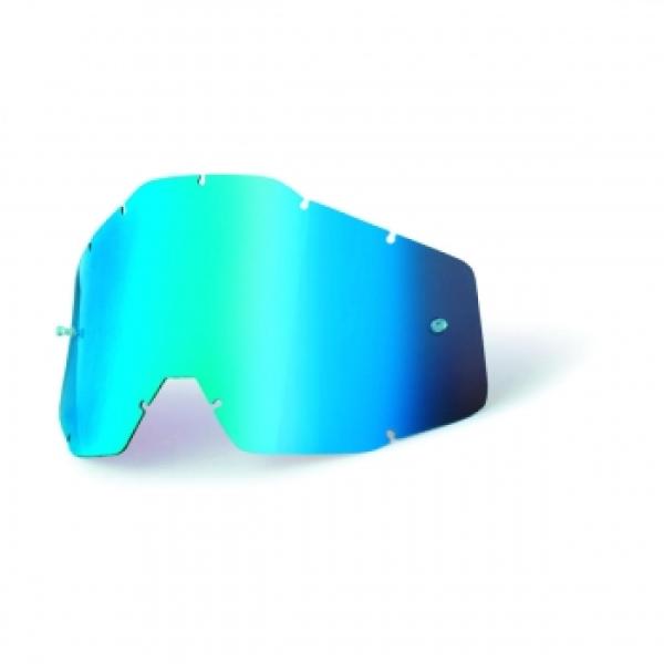 ERSATZGLAS 100% BRILLE BLAU VERSPIEGELT