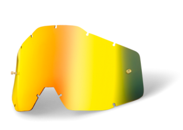 ERSATZGLAS RACECRAFT BRILLE ANTIFOG GOLD VERSPIEGELT