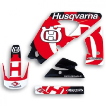 HUSQVARNA AUFKLEBER KIT ROT/WEISS 00-05 TC/TE 03-04