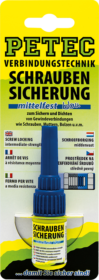 PETEC SCHRAUBENSICHERUNG MITTELFEST BLAU 10G