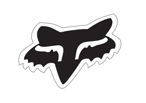FOX HEAD STICKER 18CM